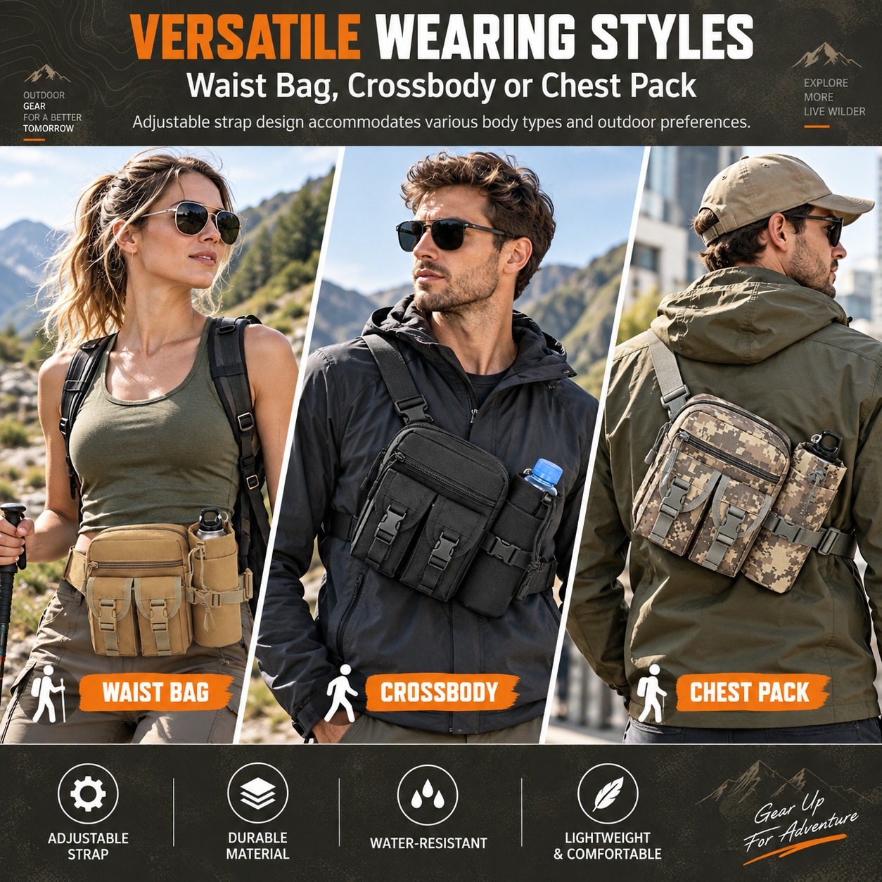 Multifunctional Tactical Fanny - Hiking Backpack Waterproof 评论和价格